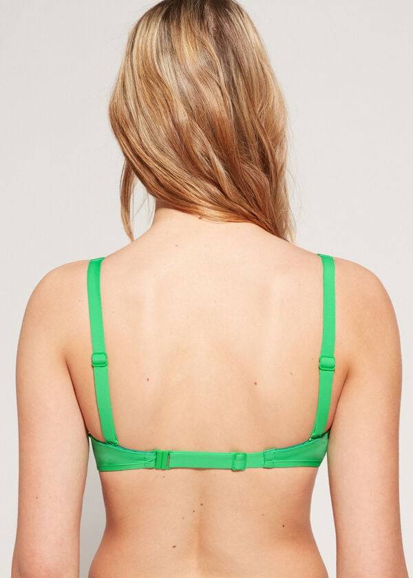 Ženske majice bikini zelene barve calzedonia tank style indonesia eco rosa