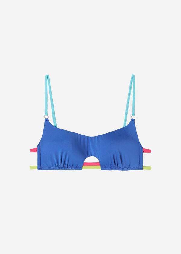 modri ženski bikini zgornji del calzedonia tank tokyo eco