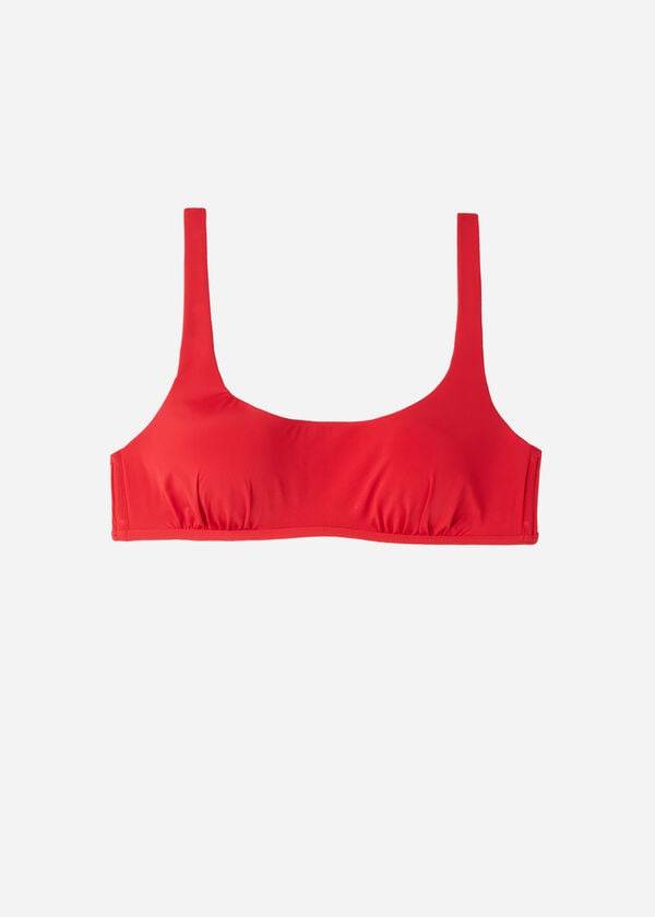 Ženski zgornji del bikinijev calzedonia tank-style indonesia rdeč