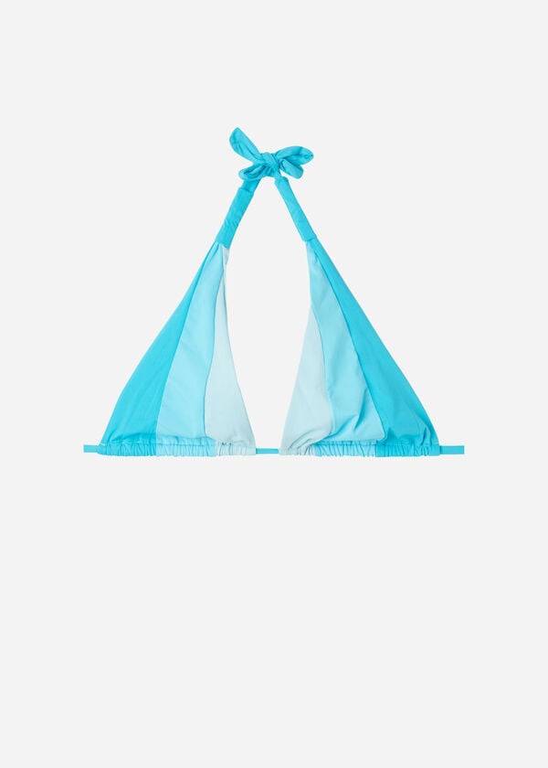 turkizno zelene ženske majice bikinija calzedonia triangle string azzorre