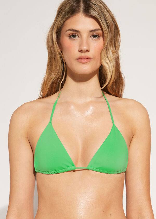 Ženske majice bikinija green calzedonia triangle string indonesia eco rosa