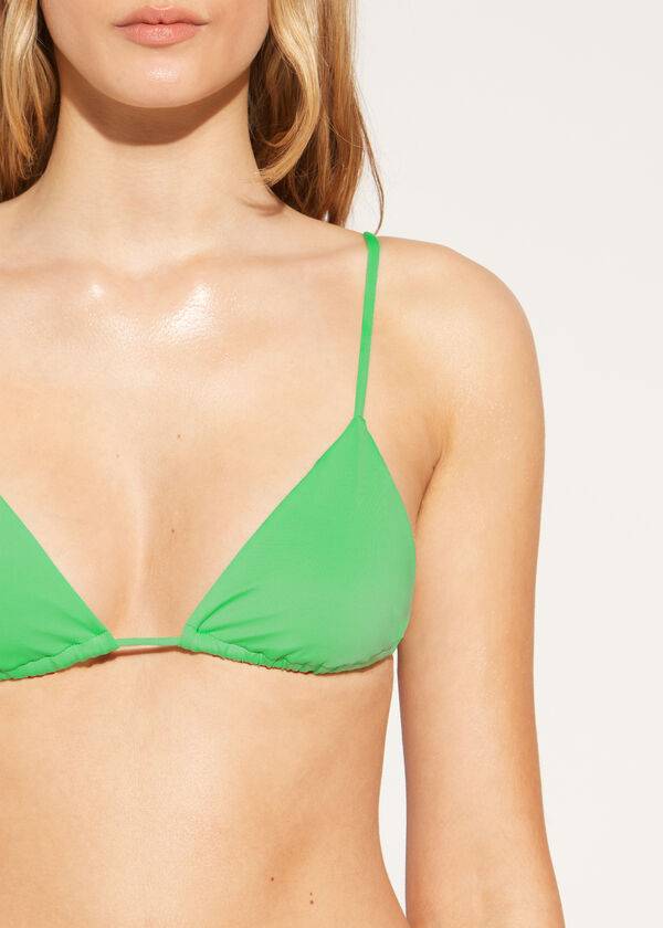 Ženske majice bikinija green calzedonia triangle string indonesia eco rosa