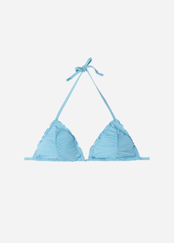 Ženski zgornji del bikinija calzedonia triangle string islamorada moder