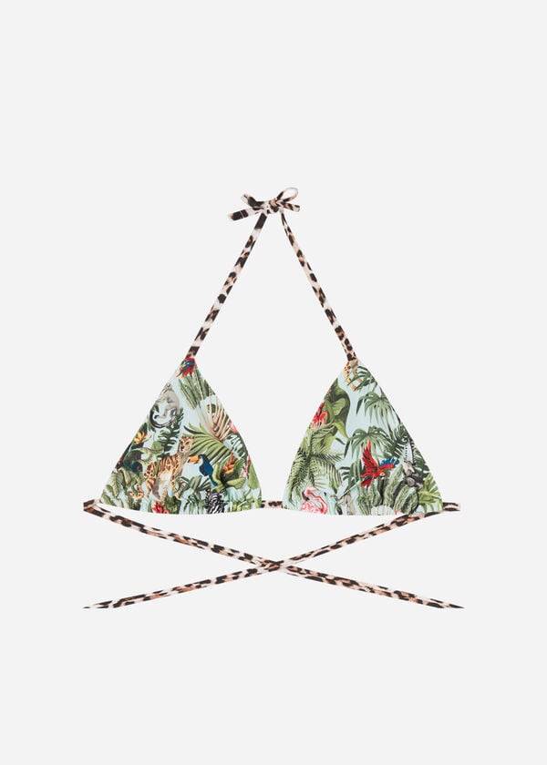 zeleni ženski eko bikini zgornji del calzedonia triangle string nairobi