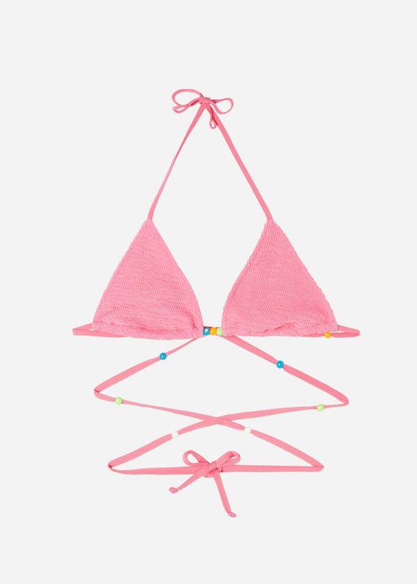 roza ženski zgornji del bikinija calzedonia triangle tie san diego