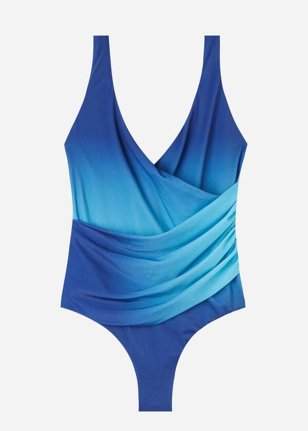 modre ženske enodelne kopalke calzedonia denver