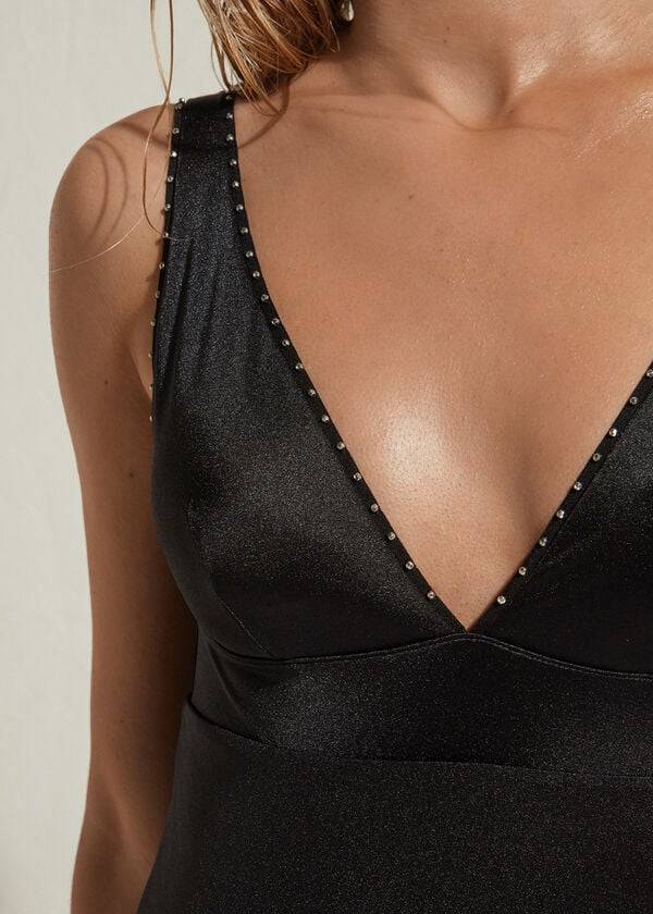 Črne ženske kopalke calzedonia one piece ginevra