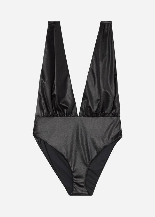 Črne ženske enodelne kopalke calzedonia milano