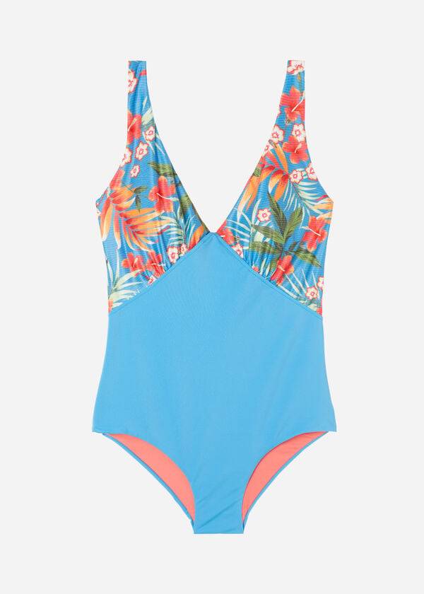 Ženske oblazinjene enodelne kopalke z oblikovalnim učinkom calzedonia maui zelene
